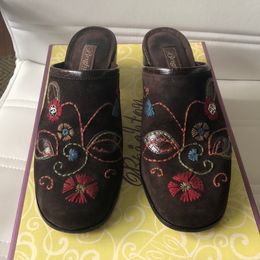Brighton suede clogs